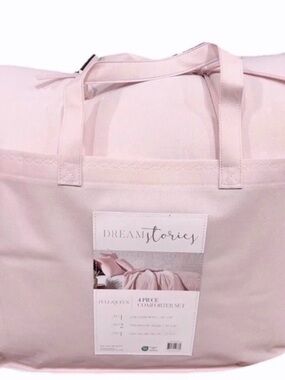 Dream Stories Rose Pink Full/Queen Comforter Set 90”x90”